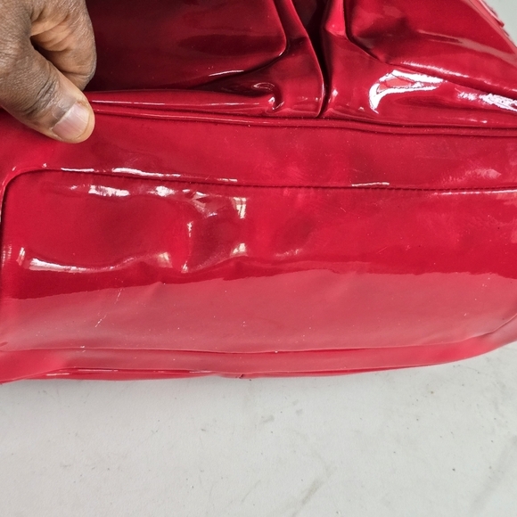 Marc Jacobs Tote Handbag Womens Enamel Pink Silver Hardware Logo Large - Picture 13 of 16